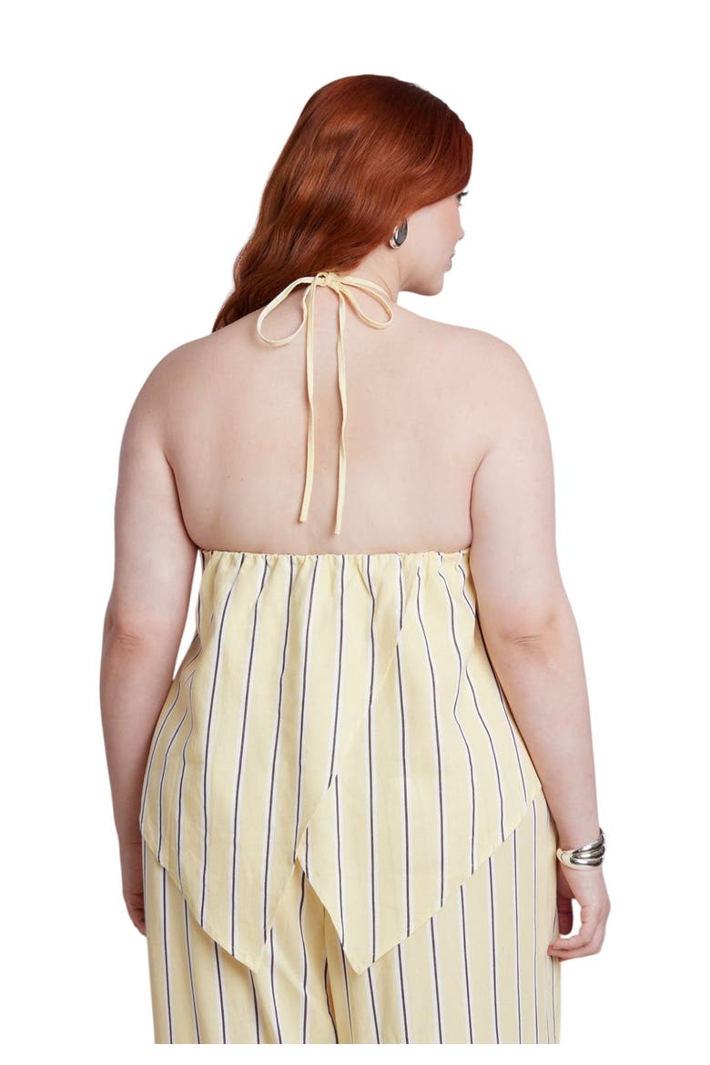Linen Halter Top, Alternate, color, SUNLIGHT STRIPE