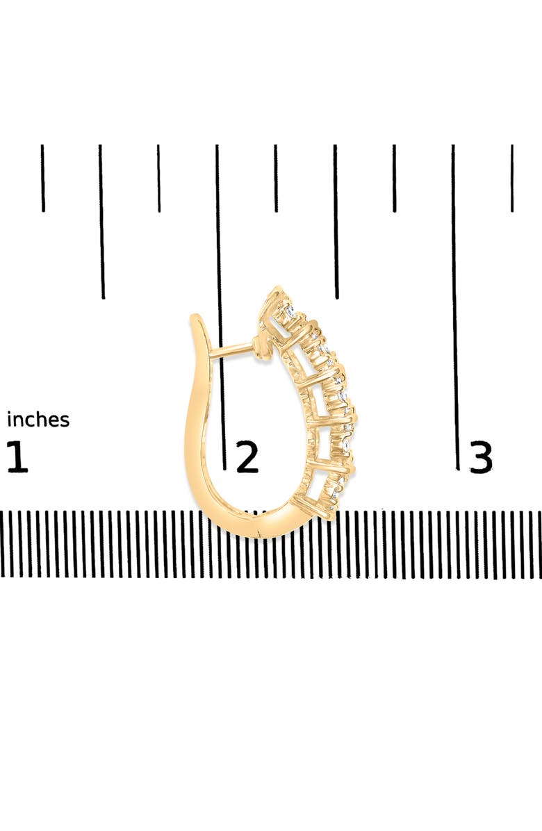 Haus of Brilliance 14k Yellow Gold 1/2 Cttw Diamond Cluster Hoop Earrings, Alternate, color, Yellow