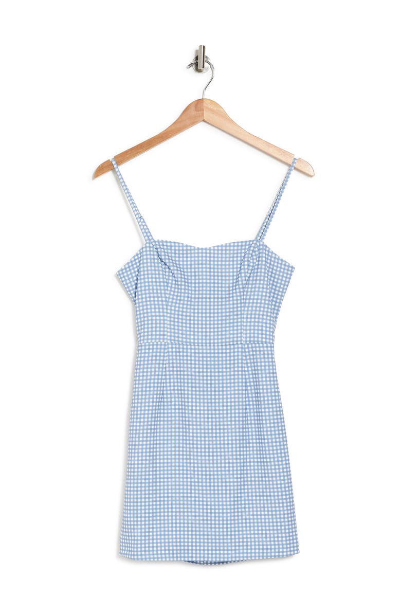 French Connection Gingham Tie Back Sleeveless Minidress, Alternate, color,