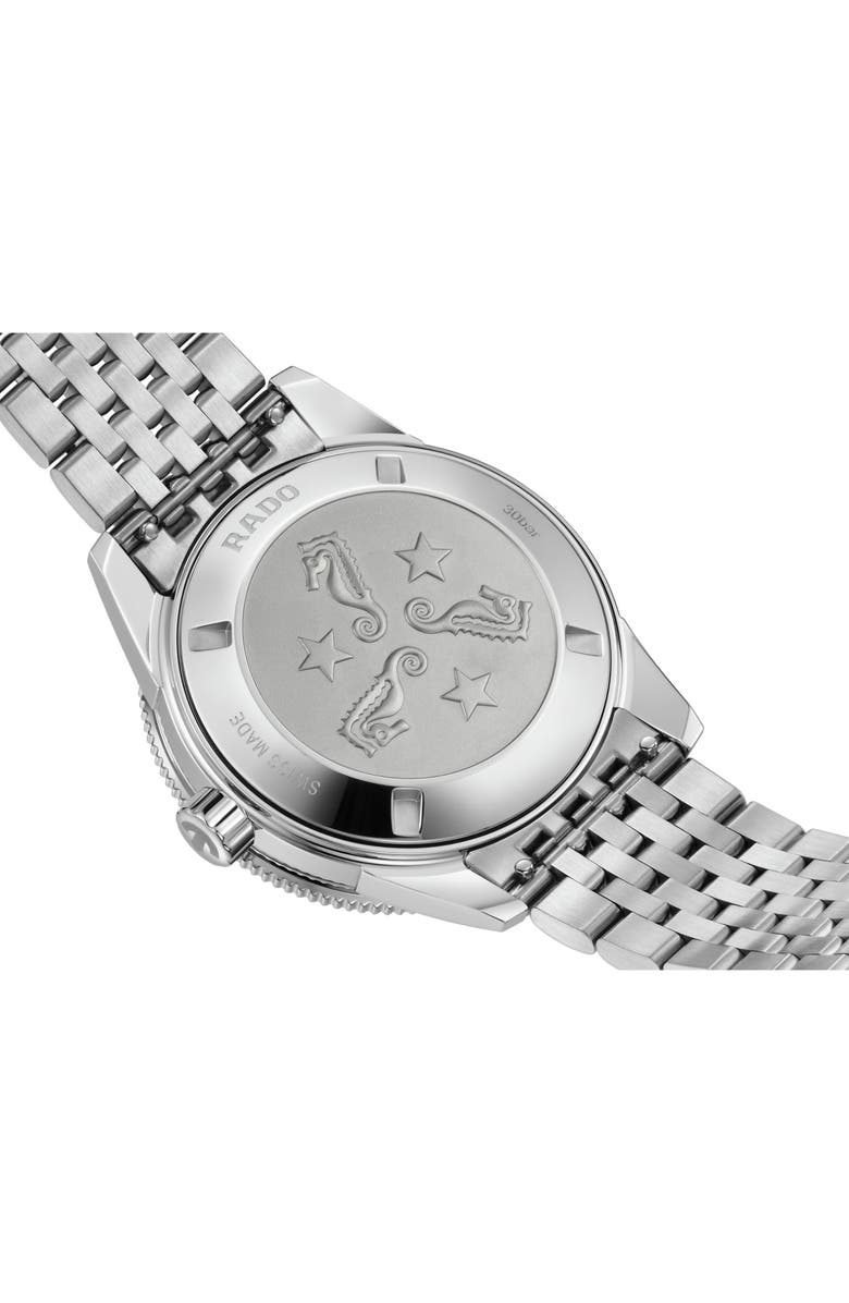 RADO Captain Cook Automatic Bracelet Watch, 39mm, Alternate, color, Silver/ Blue