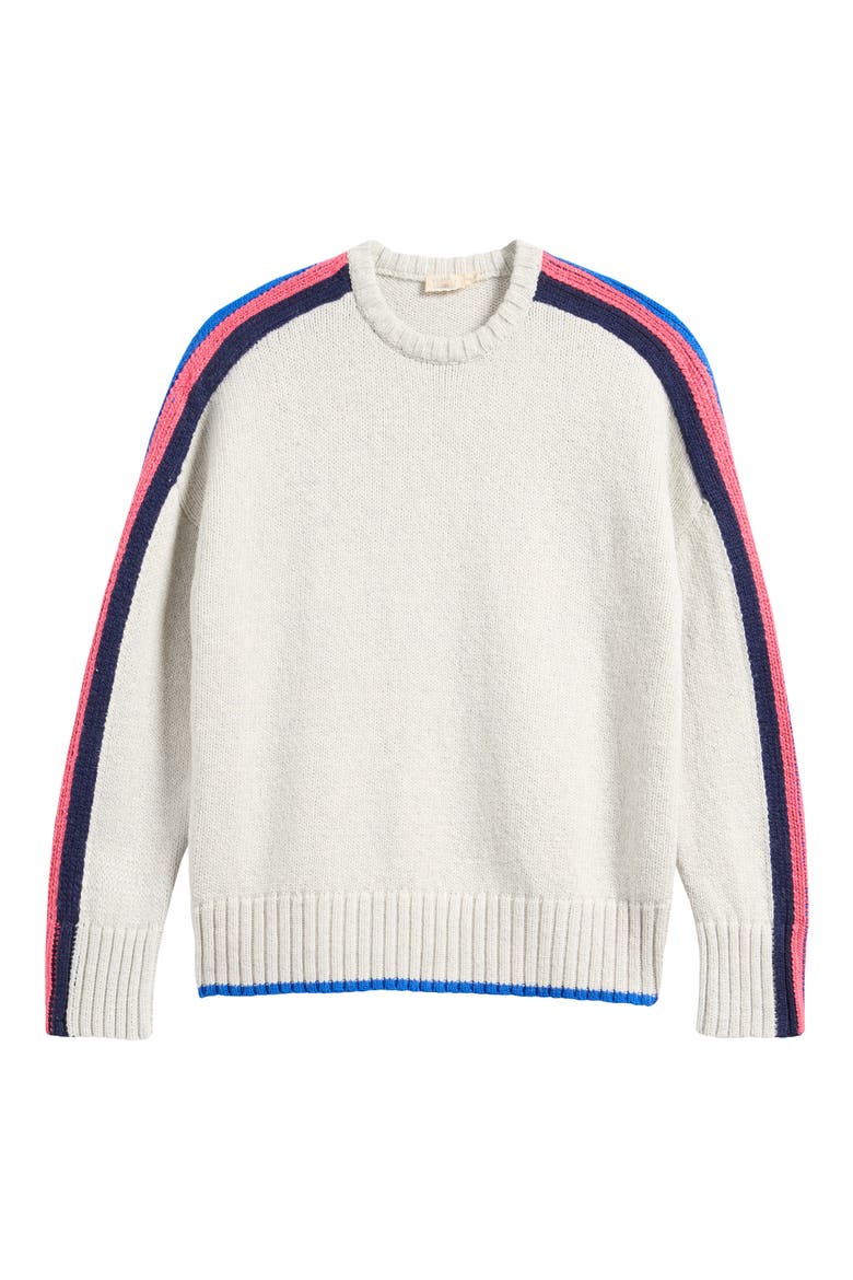Summit Heirloom Organic Cotton Sweater, Alternate, color, ICE GREY HEATHER STRIPE