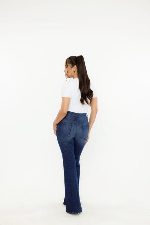 Rüdes Denim High Rise Phoenix Wide Leg Jeans In Denim Wash In Onto The Next