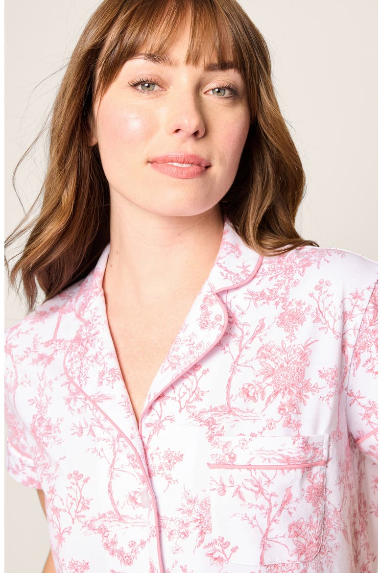 Timeless Toile Classic Pima Cotton Short Sleeve Short Pajamas, Alternate, color, PINK