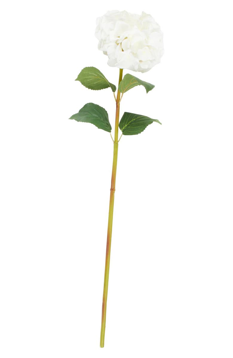 SONOMA SAGE HOME Set of Eight White Hydrangea Artificial Flowers, Alternate, color, 