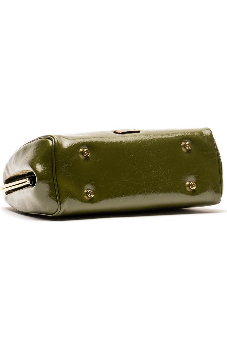 Frances Valentine Katherine Frame Leather Handbag, Alternate, color, Olive