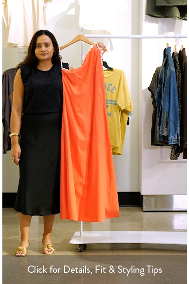 Amani One-Shoulder Cotton & Ramie Maxi Dress video
