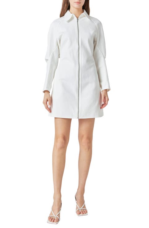 Long Sleeve Zip Minidress