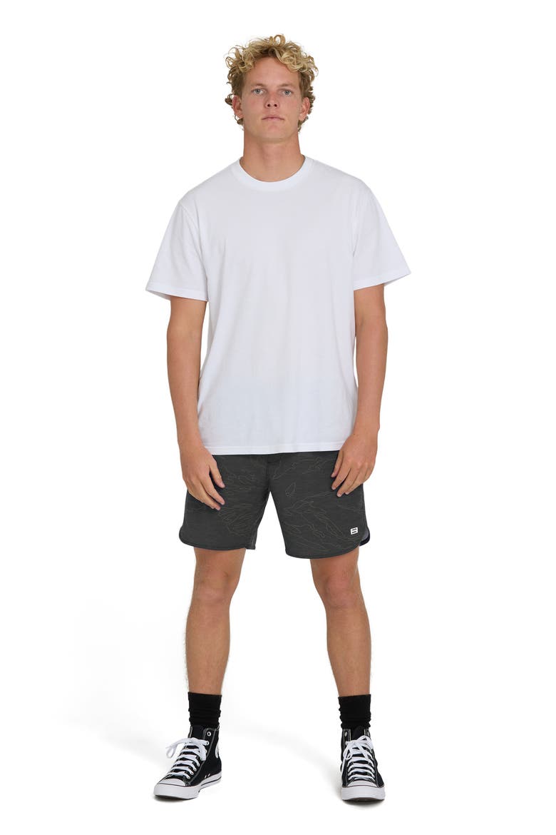Surftrek Transit Elastic Waist Hybrid Shorts, Alternate, color, BLACK CAMO