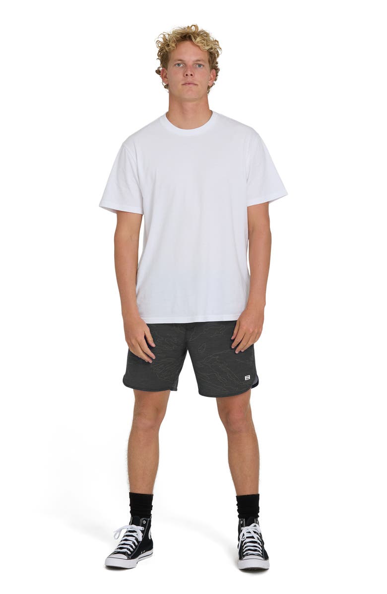 Billabong Surftrek Transit Elastic Waist Hybrid Shorts, Alternate, color, Black Camo