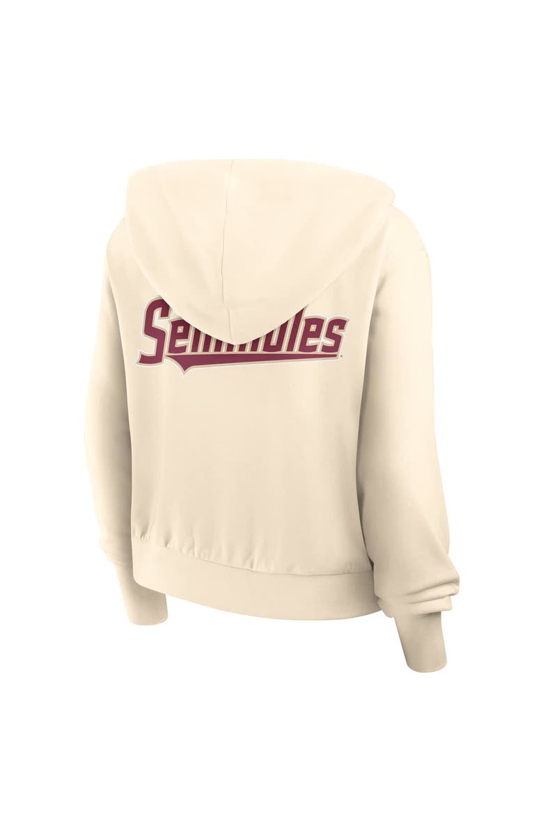 Nike Women's Nike Cream Florida State Seminoles Cropped Chill Full-Zip Hoodie, Alternate, color, 