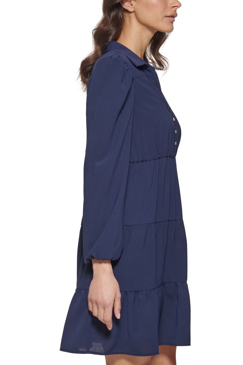 Long Sleeve Tiered Dress, Alternate, color, NAVY MULTI