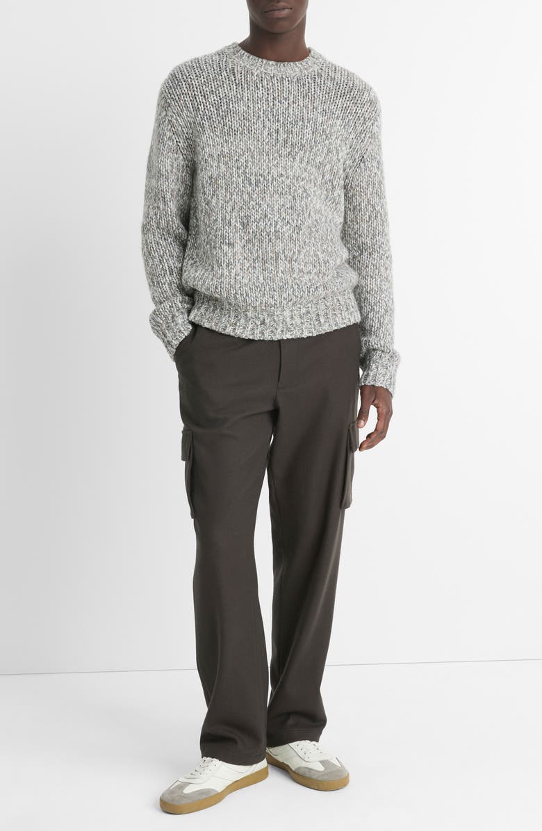Vince Homespun Marl Sweater, Alternate, color, Medium Grey Combo