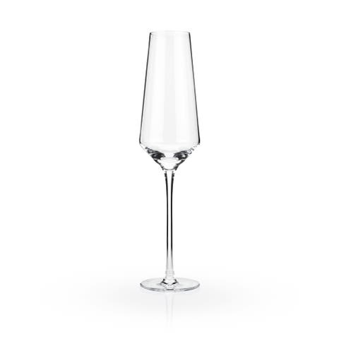 Raye Crystal Angled Champagne Flutes Set of 2