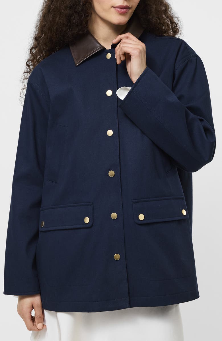 French Connection Denim Barn Jacket, Main, color, Marine