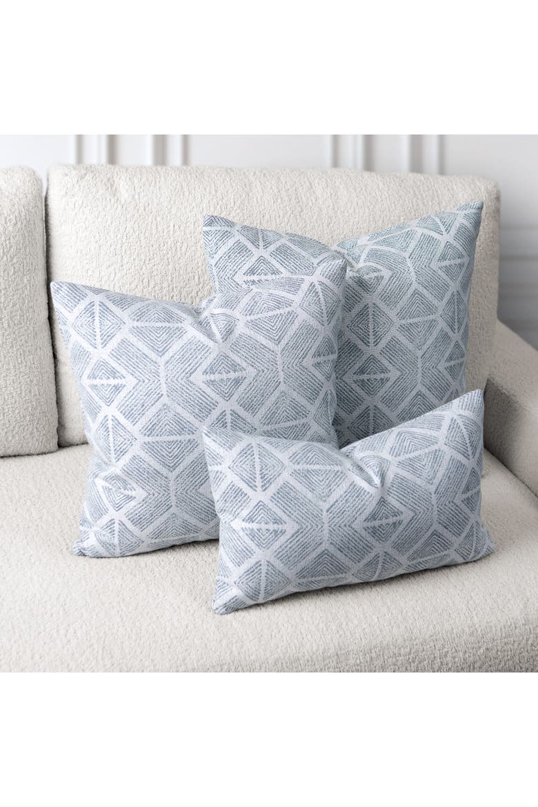 Bakuba Indoor & Outdoor Woven Accent Pillow, Alternate, color, Stream