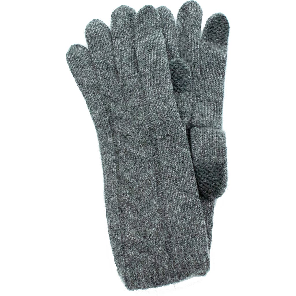 Portolano Cashmere Tech Gloves In Gray
