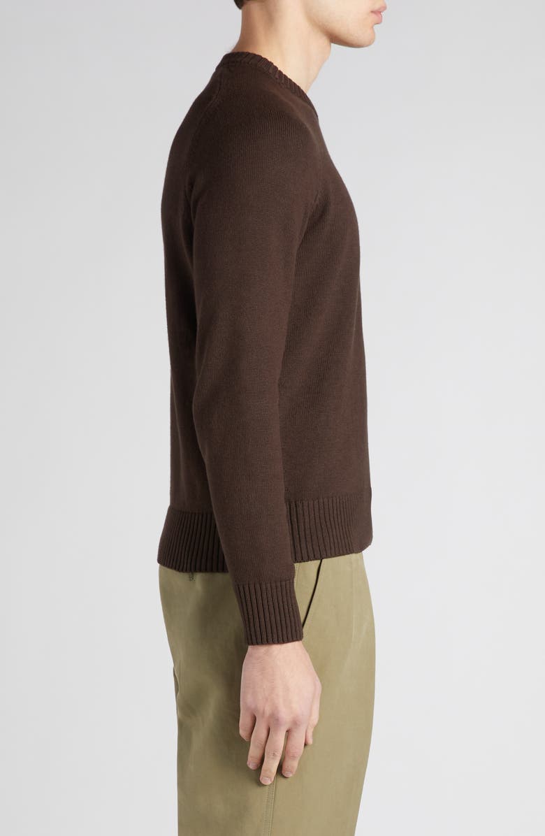 TOM FORD Cotton & Cashmere Crewneck Sweater, Alternate, color, Kb780 Ebony