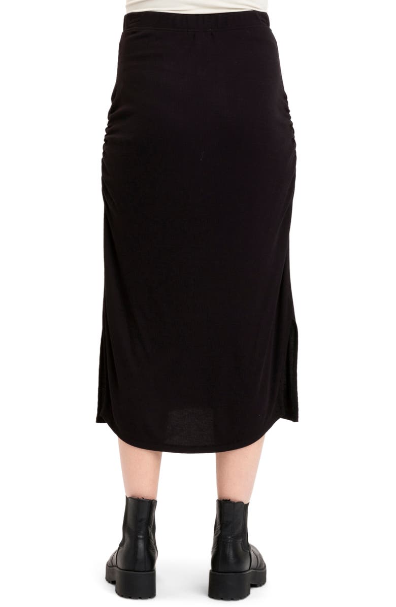 Threads 4 Thought Addie Feather Ruched Rib Midi Skirt, Alternate, color, 