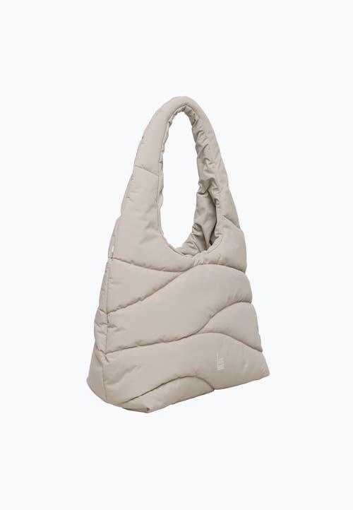Got Bag Wavy Puffer Recycled Nylon Shoulder Bag In Neutral