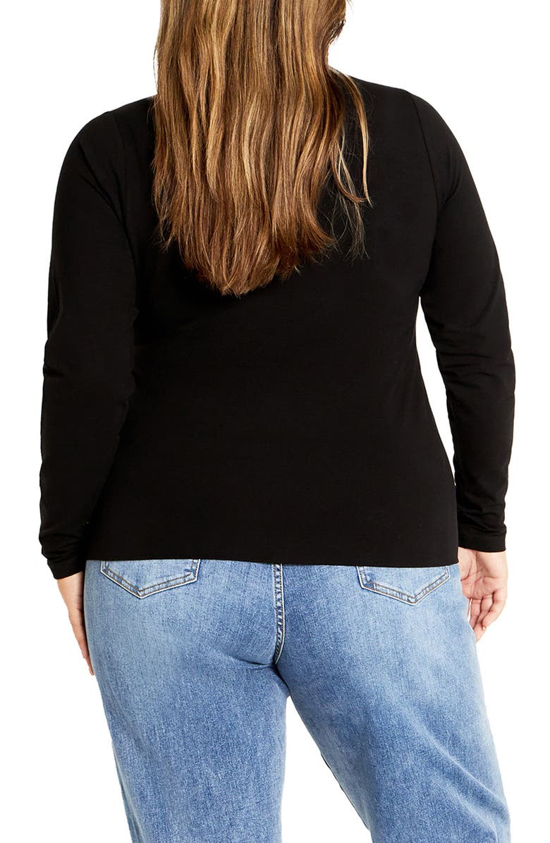 City Chic Annie V-Neck Top, Alternate, color,