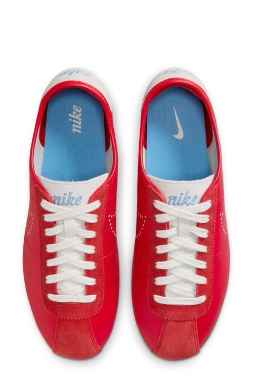 Nike Cortez Decon Suede-trimmed Perforated Leather Sneakers In Pink