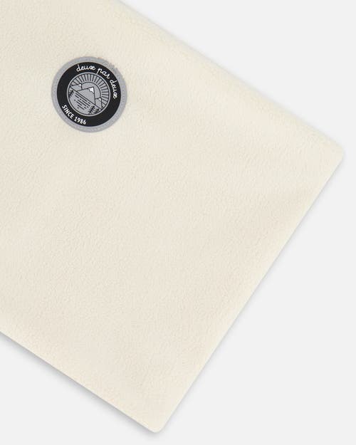 Deux Par Deux Kids Gender Inclusive Polar Fleece Neckwarmer In White