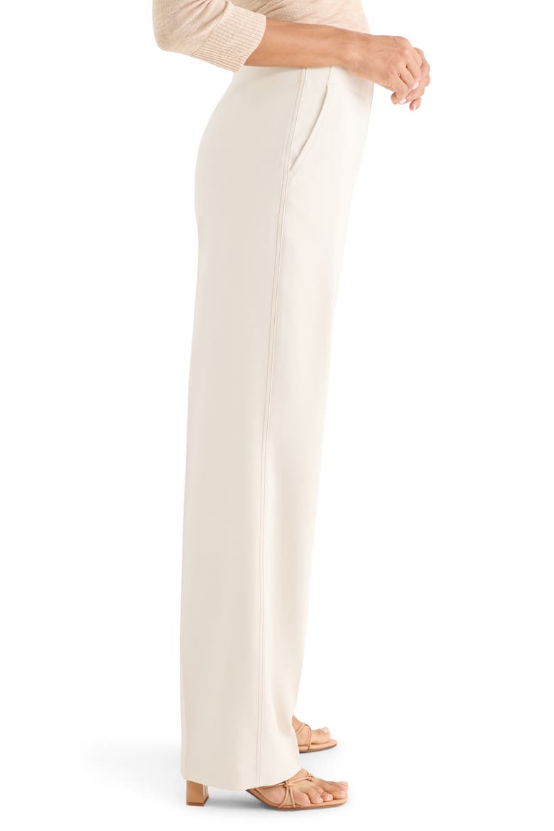 Lenox Accent Stitch Wide Leg Stretch Pants, Alternate, color, COCONUT