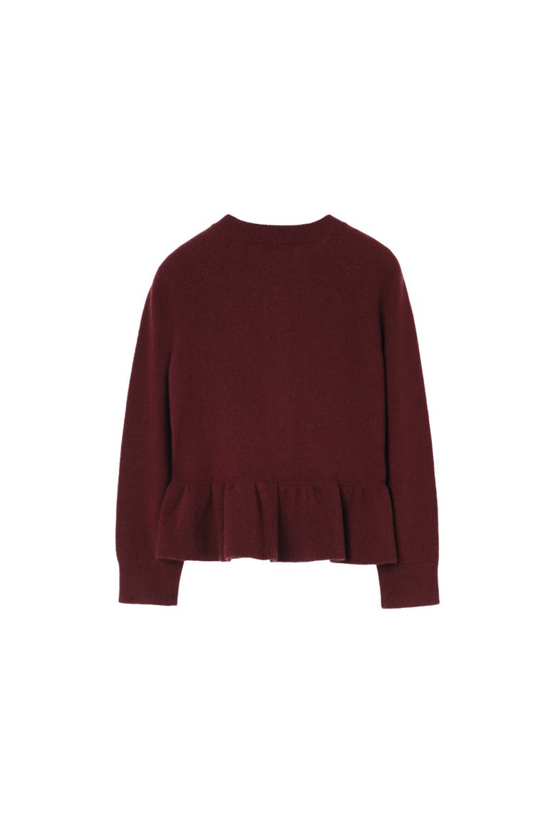 Cashmere Cardigan, Alternate, color, Oxblood red