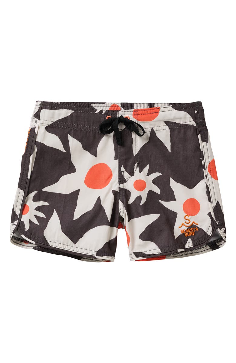 SEAESTA SURF Kids' Sun Daze Charcoal Board Shorts, Main, color, 