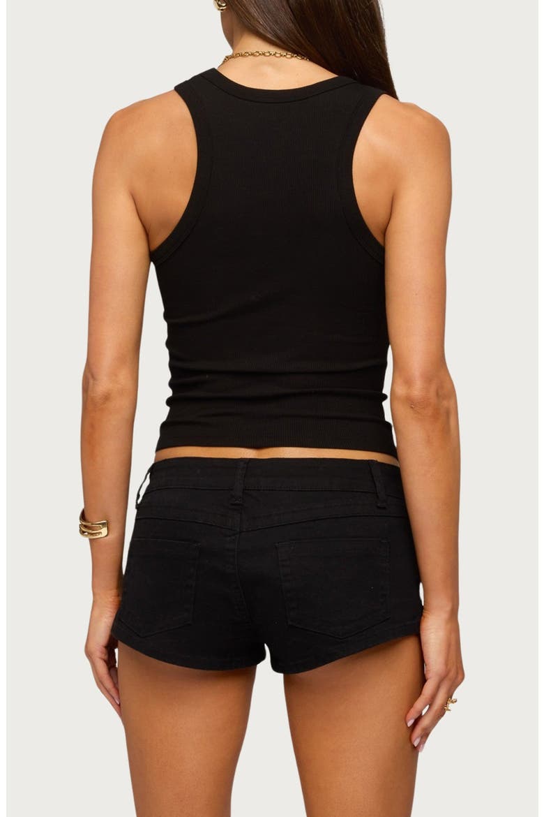 Klyah Metal Pendant Rib Tank, Alternate, color, BLACK