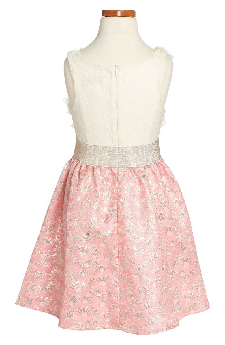 BLUSH by Us Angels Floral Jacquard Dress, Alternate, color, 