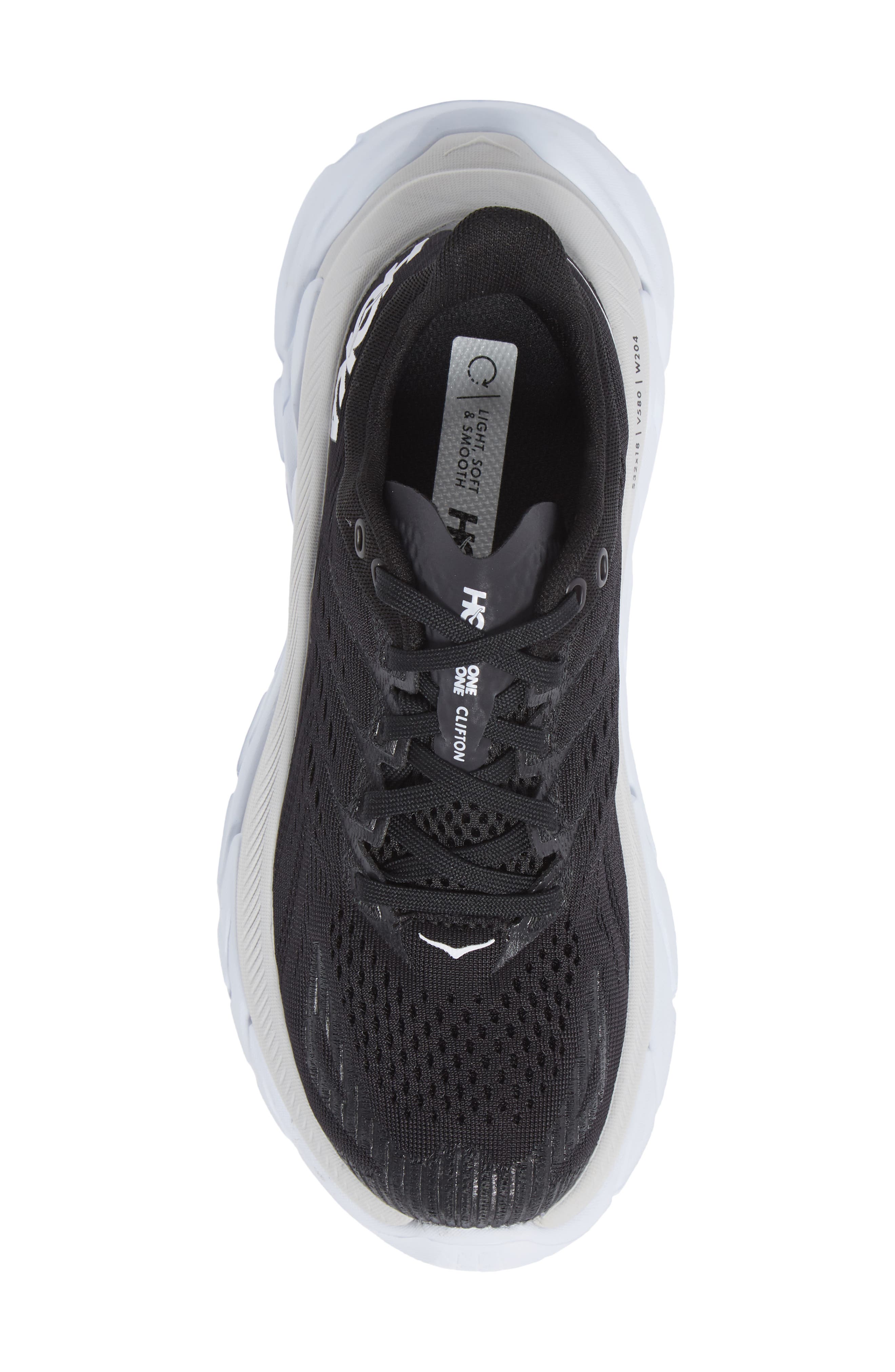 Clifton Edge Running Shoe, Alternate, color, BLACK / WHITE