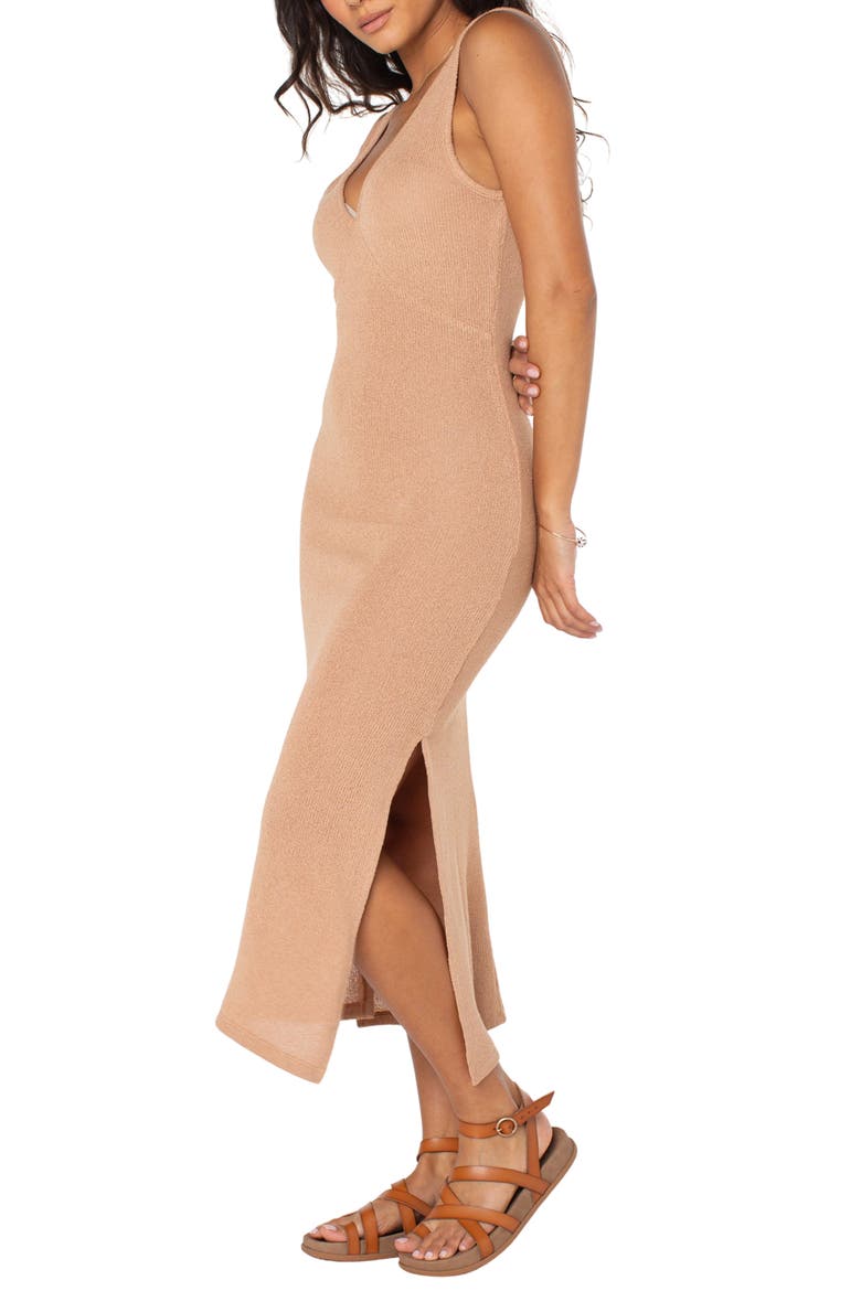 Slow Isle Knit Midi Dress, Alternate, color, PRALINE