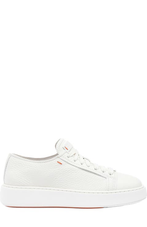 Women's tumbled leather sneaker