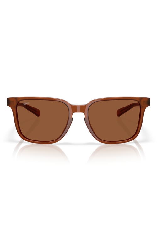 Costa Del Mar Kailano 53mm Polarized Square Sunglasses In Red Sands/copper