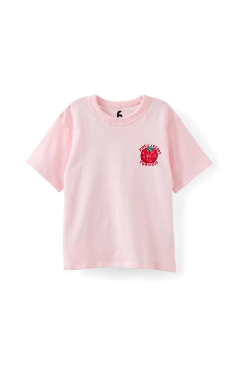 Kid's Poppy Oversize Graphic Print Tee