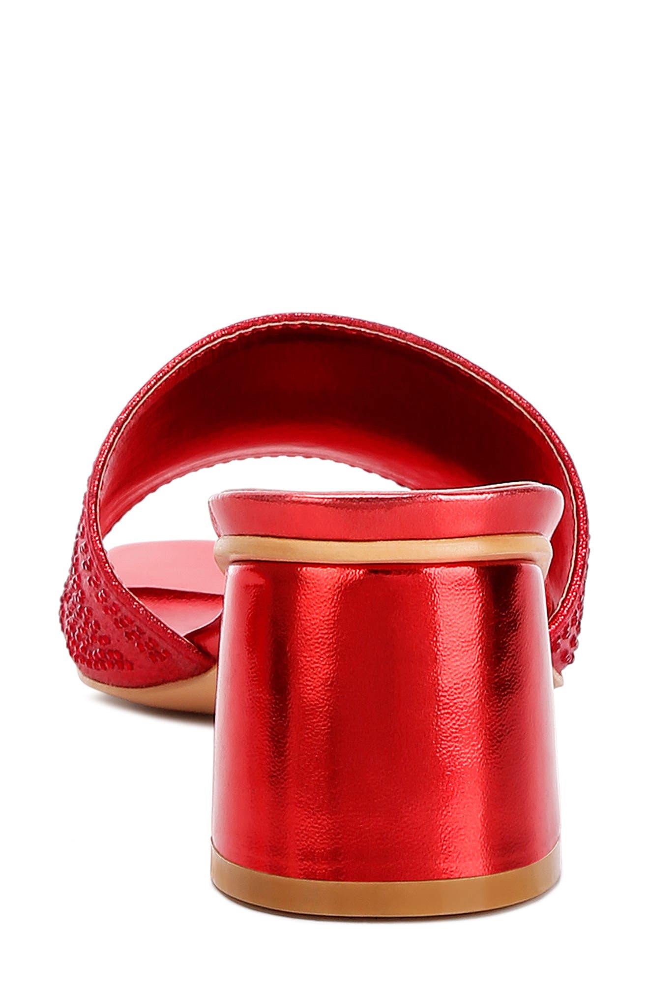 LONDON RAG Messels Rhinestone Embellished Slide Sandal, Alternate, color, Red