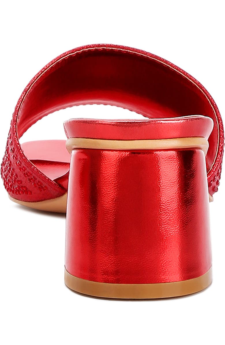LONDON RAG Messels Rhinestone Embellished Slide Sandal, Alternate, color, Red
