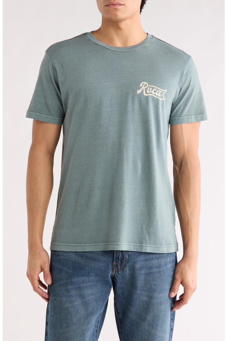 Pen Script Graphic T-Shirt, Main, color, BALSAM GREEN