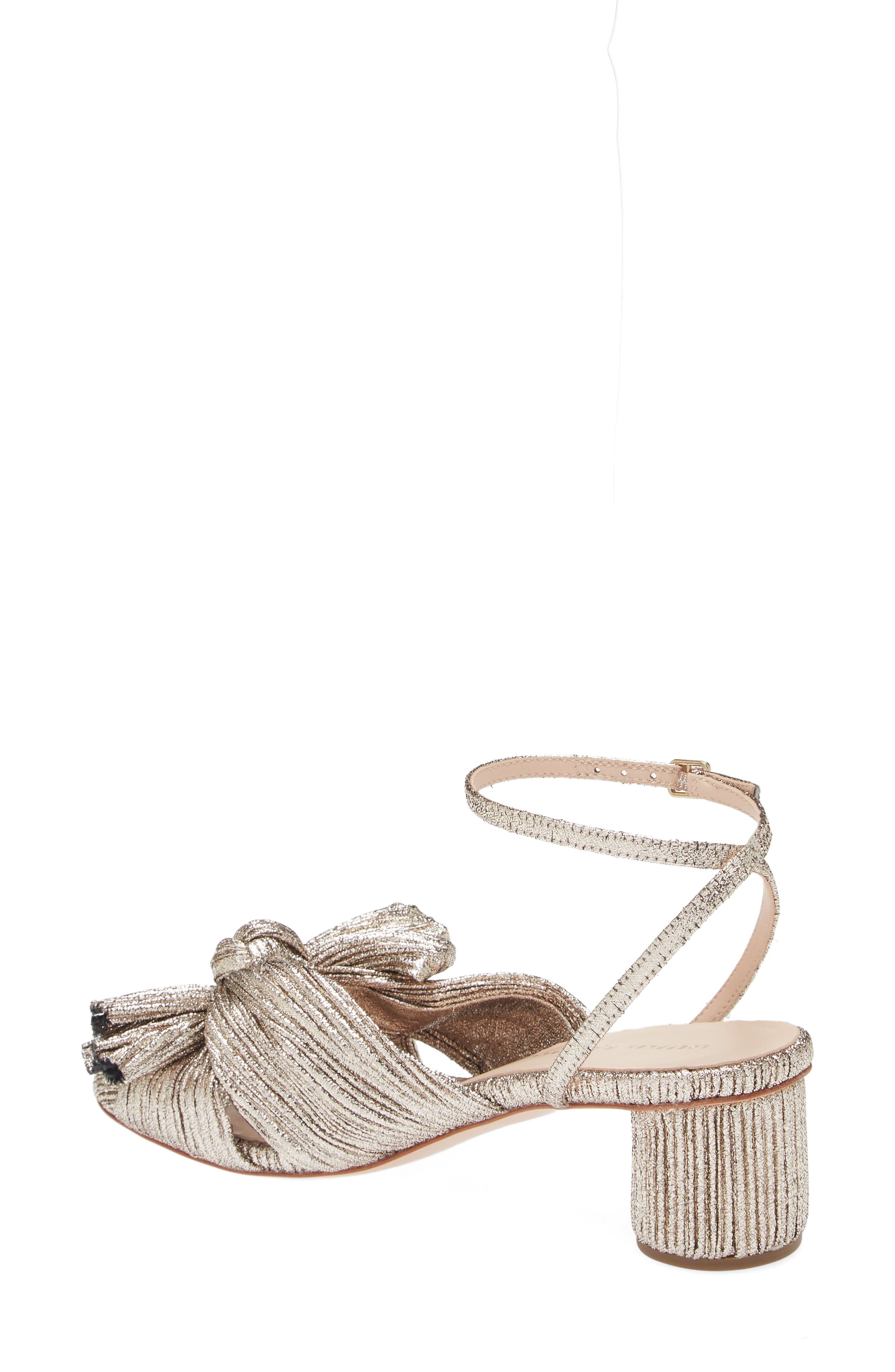 Dahlia Ankle Strap Knotted Sandal, Alternate, color, CHAMPAGNE