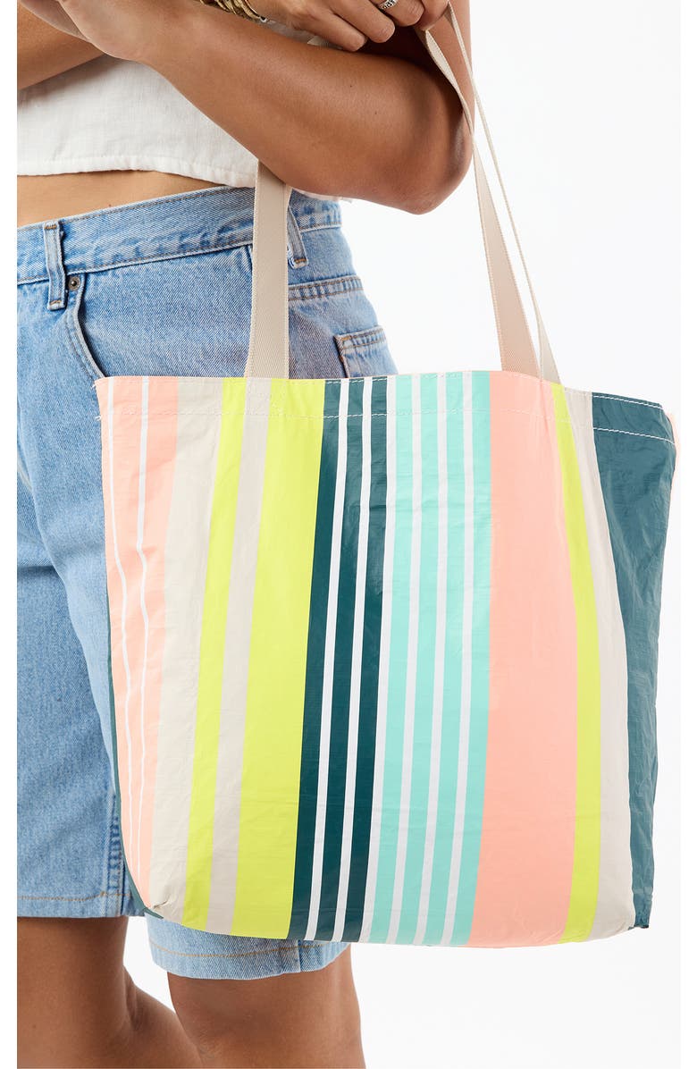 Aloha Collection Casa Gardenia Reversible Water Resistant Tyvek<sup>®</sup> Tote, Alternate, color, Peachy