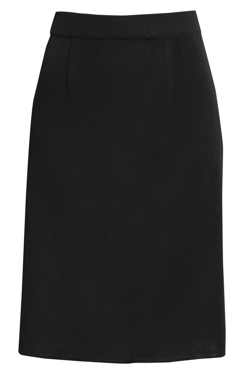 Misook Straight Knit Skirt, Alternate, color, Black