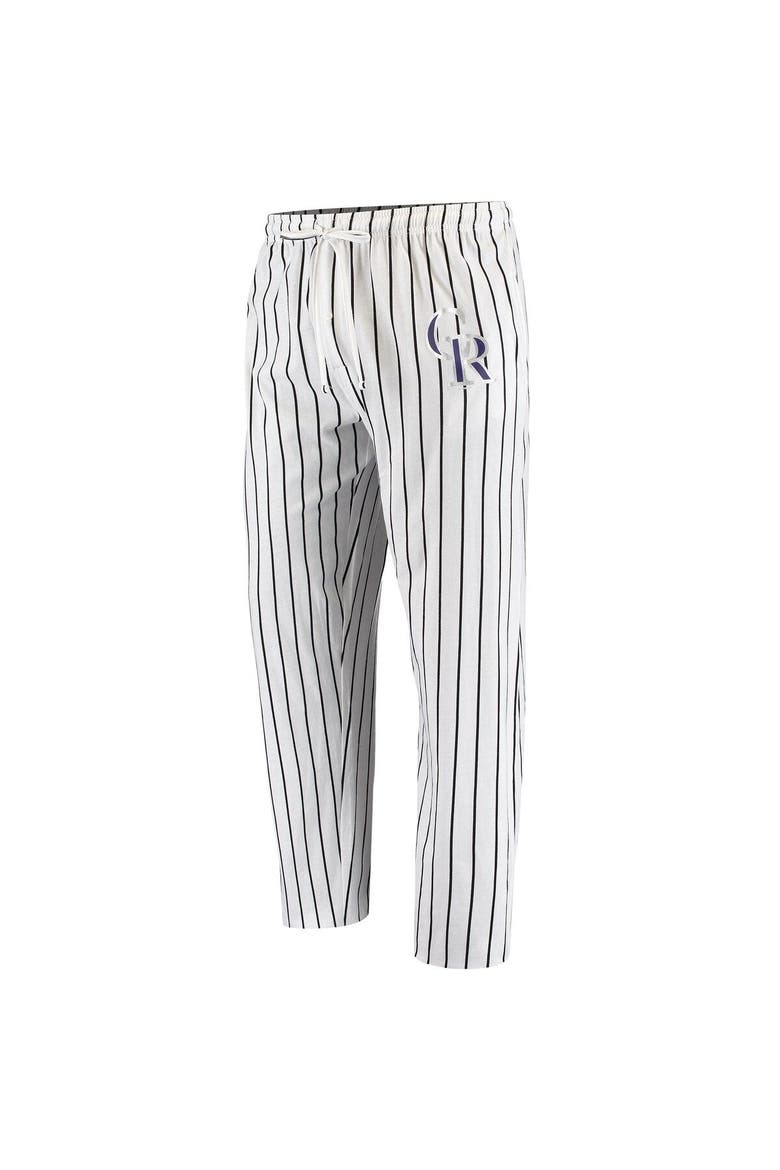 Men's Concepts Sport White Colorado Rockies Vigor Pinstripe Pants, Alternate, color, White