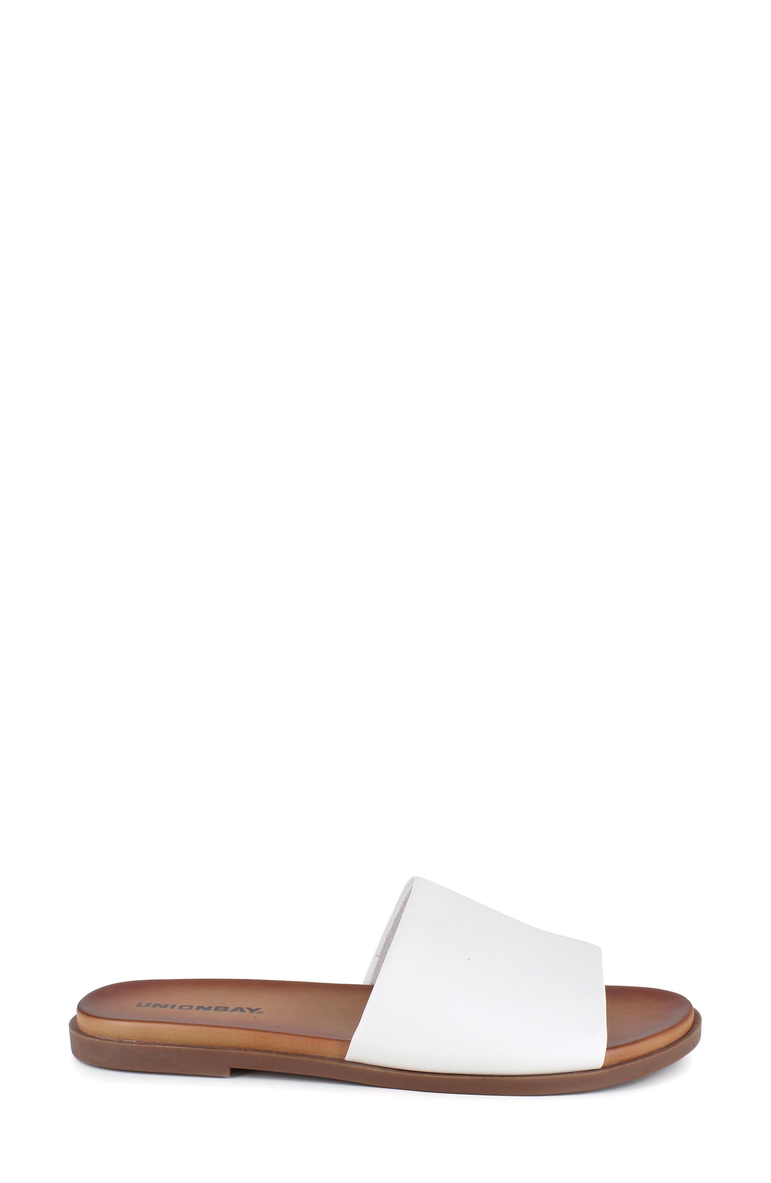 Renee Slide Sandal, Alternate, color, WHITE
