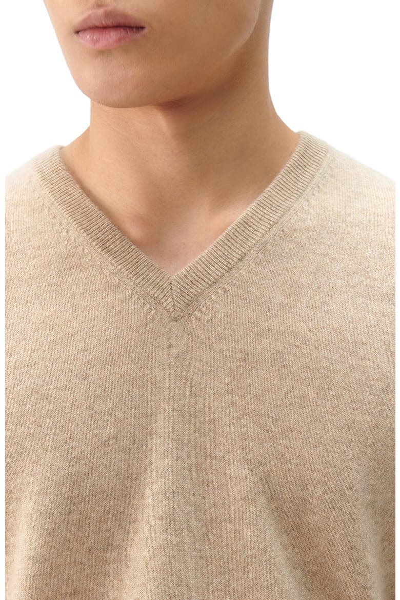 Essential V-Neck Cashmere Sweater, Alternate, color, warm grey