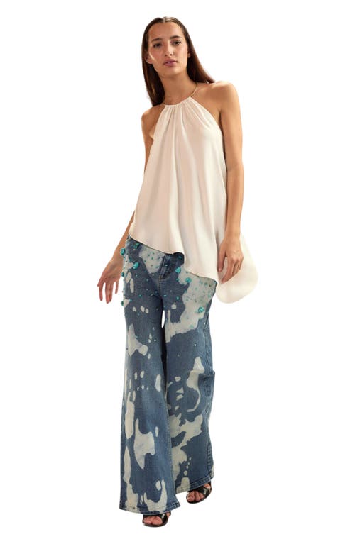 Cynthia Rowley Talita Silk Blouse In Neutral