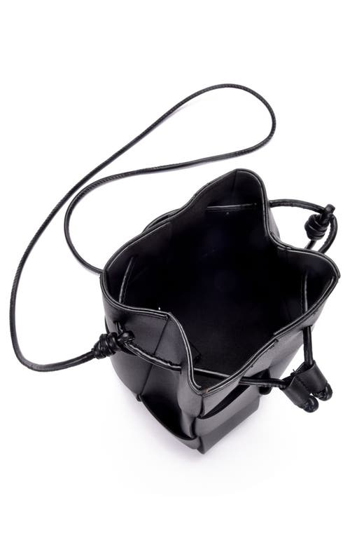 Adornia Patchwork Bucket Bag In Black