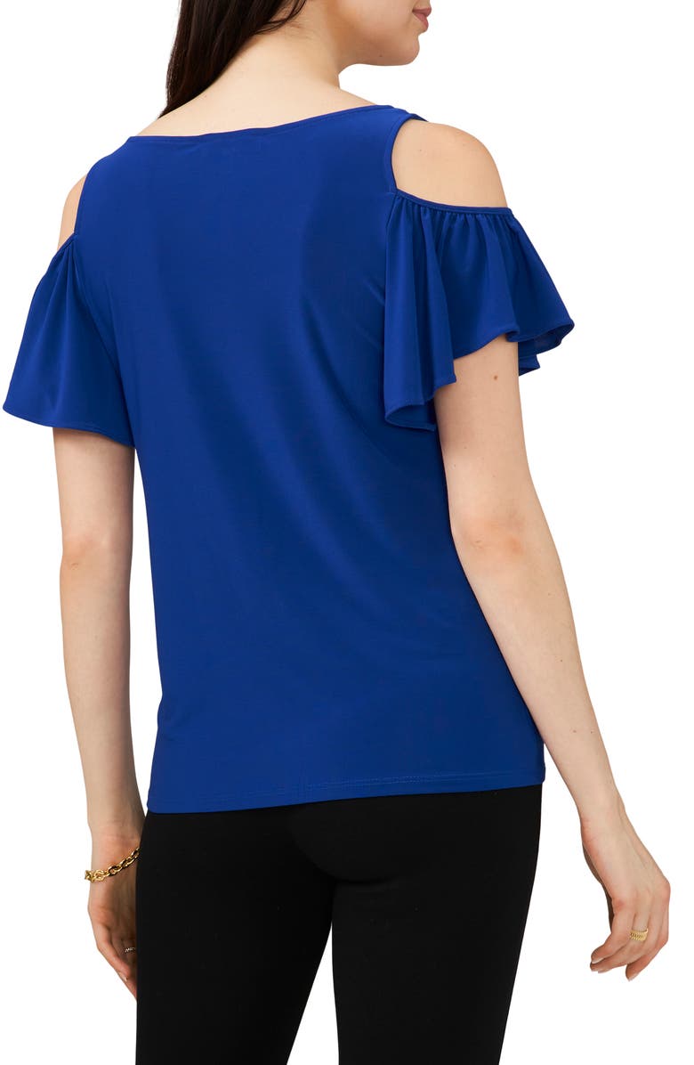 Chaus Cold Shoulder Top, Alternate, color, Goddess Blue