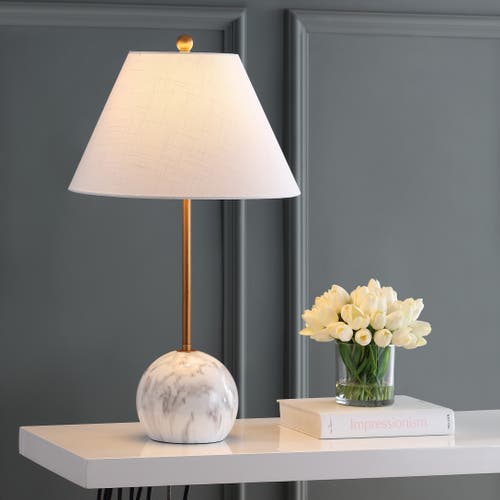 JONATHAN Y JONATHAN Y MIAMI 29" MINIMALIST RESIN/METAL LED TABLE LAMP
