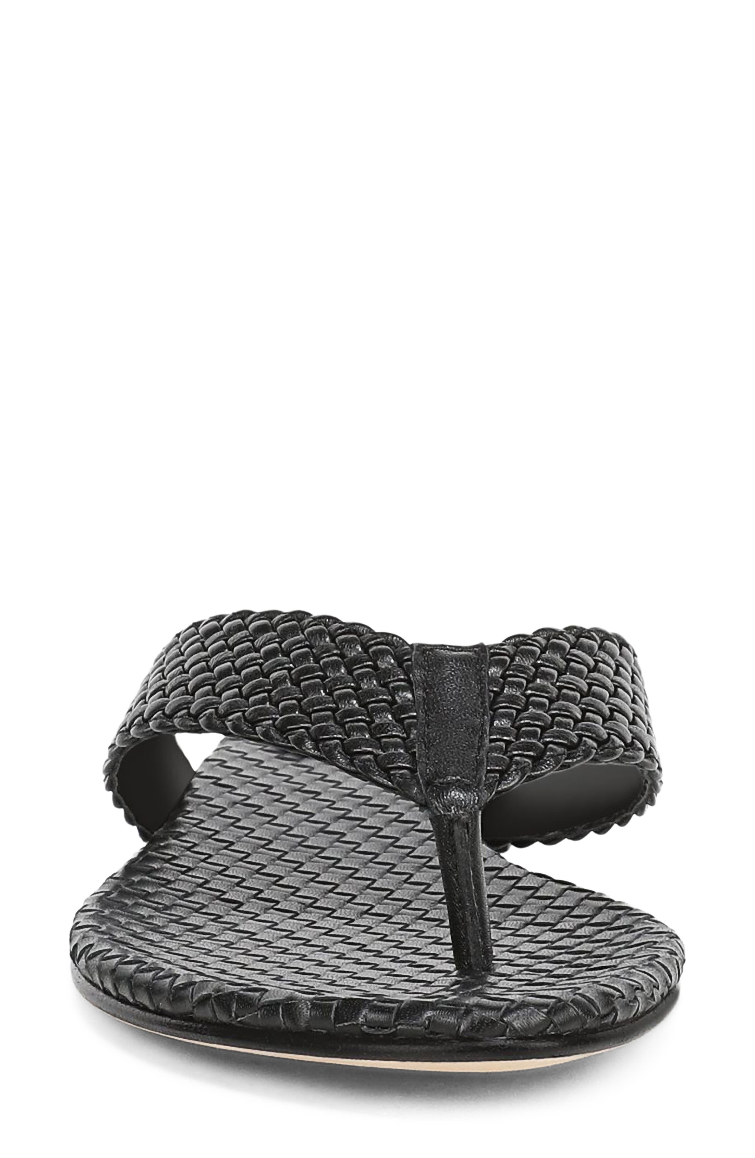 Vince Lotus Flip Flop, Alternate, color, Black